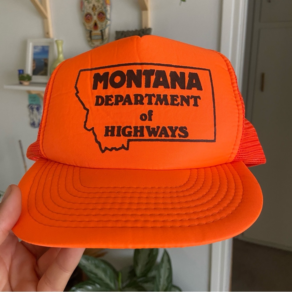 Orange Montana Trucker Hat